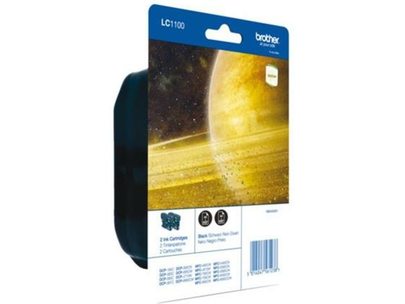 Brother LC-1100BKBP2 Druckerpatrone - 2x Schwarz - Multipack