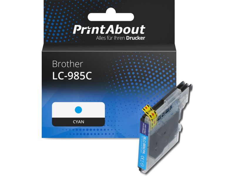 PrintAbout Druckerpatrone LC-985C Cyan für Brother