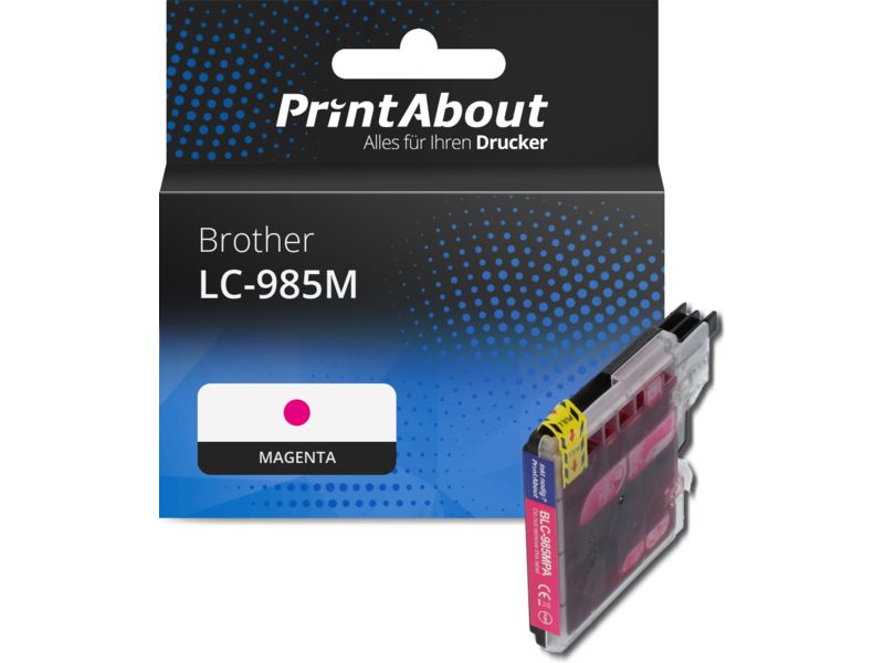 PrintAbout Druckerpatrone LC-985M Magenta für Brother