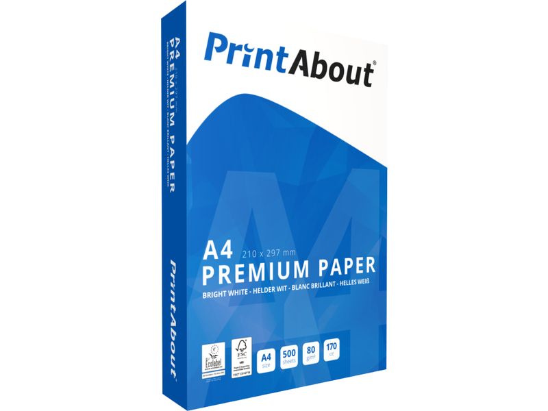 PrintAbout Premium A4-Papier 1 Packung (500 Blatt)