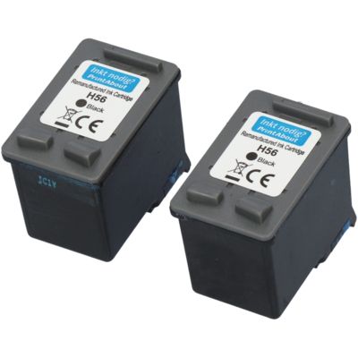 Druckerpatrone kompatibel mit HP 56 (C6656AE) - Schwarz - Multipack