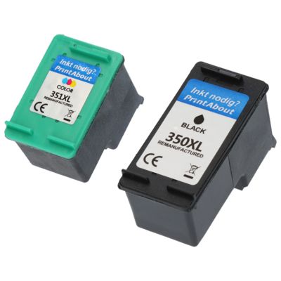 Druckerpatrone kompatibel mit HP 350XL (SD412EE) - Schwarz + 3 Farben - Hohe Kapazität - Multipack
