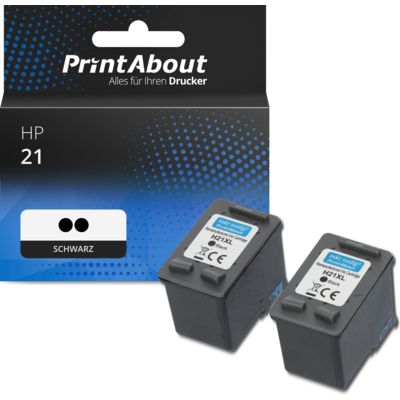 Druckerpatrone kompatibel mit HP 21 (C9351AE) - 2x Schwarz - Multipack