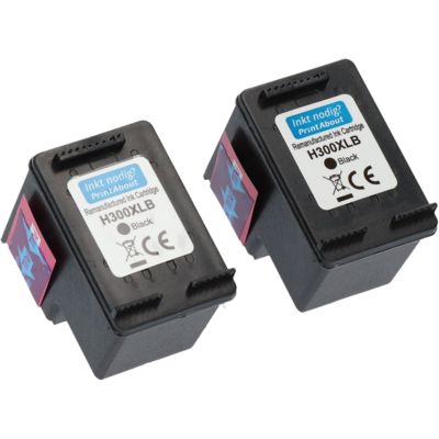 Druckerpatrone kompatibel mit HP 300XL (D8J43AE) - 2er-Packung - Schwarz - Hohe Kapazität - Multipack