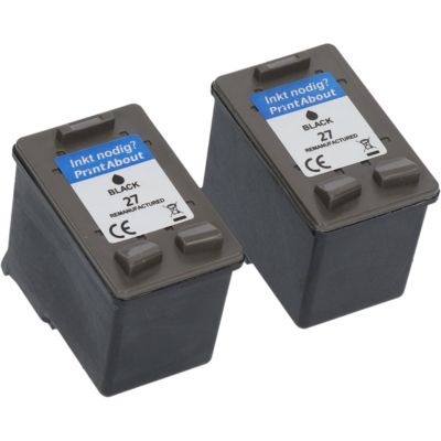 Druckerpatrone kompatibel mit HP 27 (C8727AE) - 2x Schwarz - Multipack