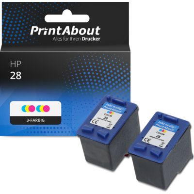 Druckerpatrone kompatibel mit HP 28 (C8728A) - 2x 3-Farben - Multipack