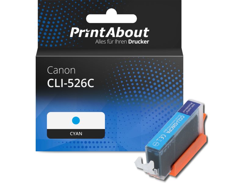 PrintAbout Druckerpatrone CLI-526C Cyan für Canon