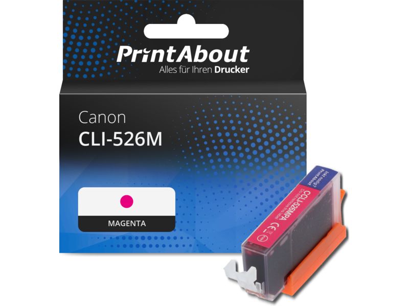 PrintAbout Druckerpatrone CLI-526M Magenta für Canon