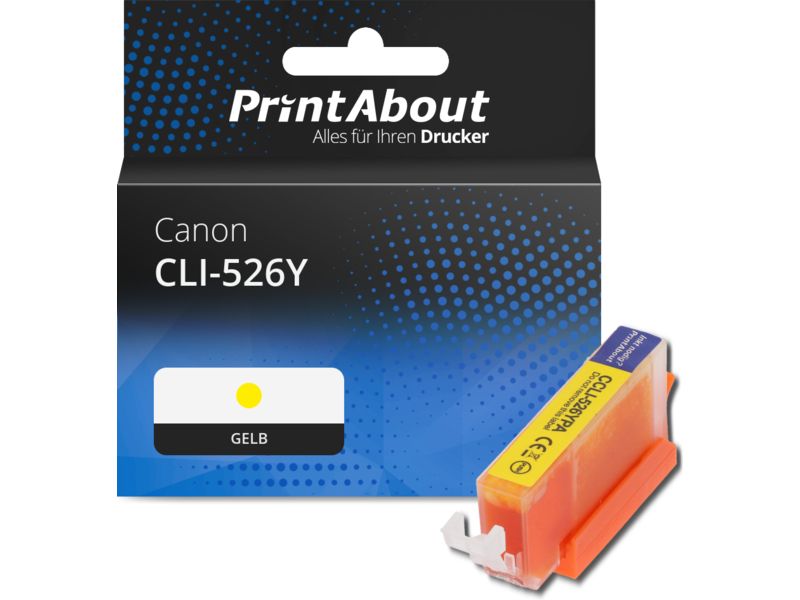 PrintAbout Druckerpatrone CLI-526Y Gelb für Canon