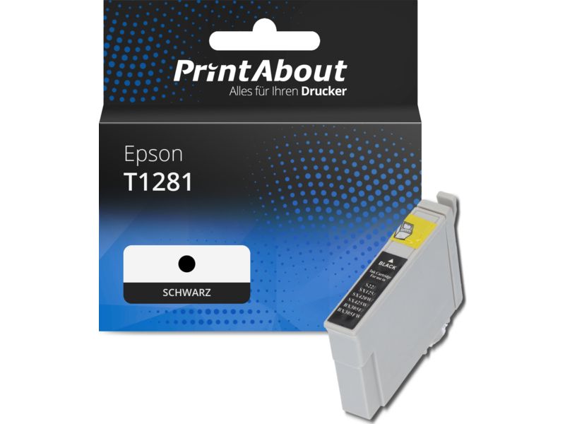 PrintAbout Druckerpatrone T1281 Schwarz für Epson