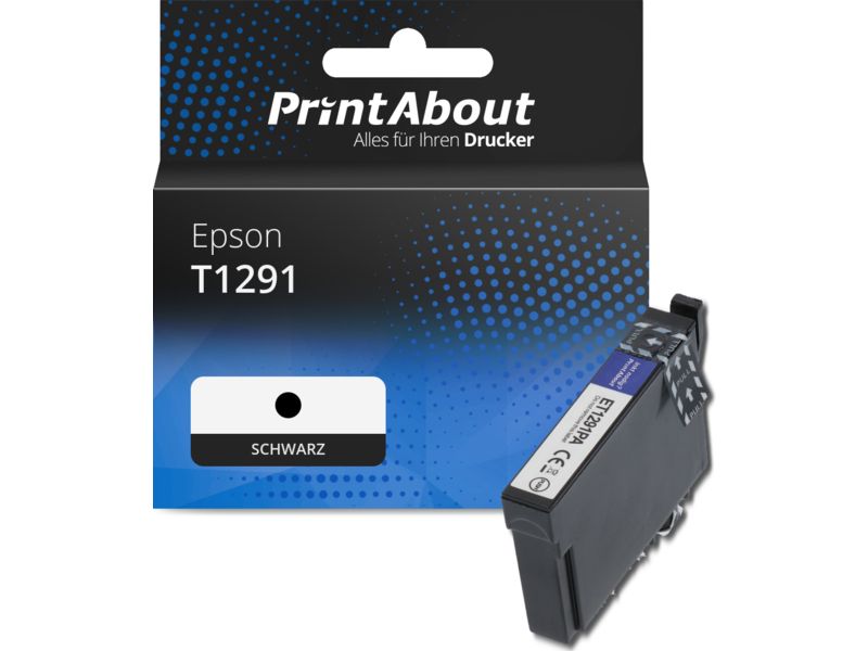 PrintAbout Druckerpatrone T1291 Schwarz für Epson