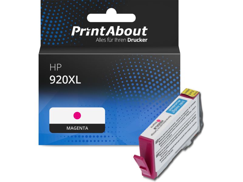 PrintAbout Druckerpatrone 920XL (CD973AE) Magenta Hohe Kapazität für HP