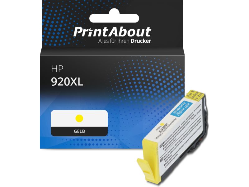 PrintAbout Druckerpatrone 920XL (CD974AE) Gelb Hohe Kapazität für HP