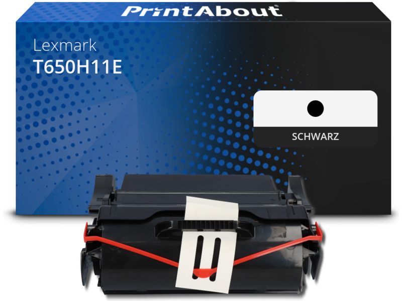 PrintAbout Toner T650H11E Schwarz Hohe Kapazität für Lexmark