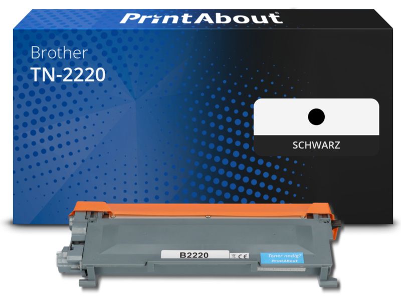 PrintAbout Toner TN-2220 Schwarz Hohe Kapazität für Brother