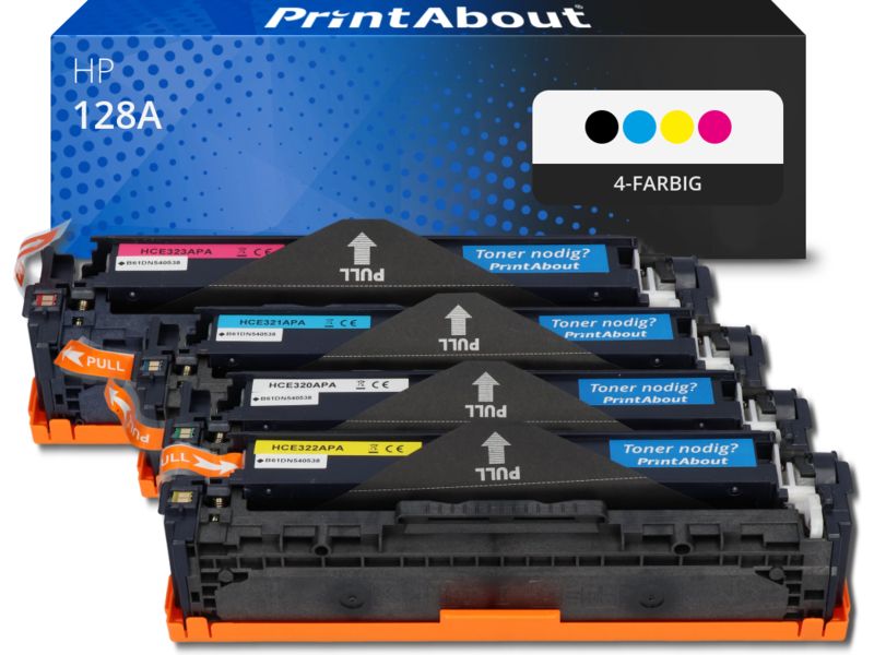 PrintAbout Toner 128A (CE320A) 4-farbig Multipack für HP