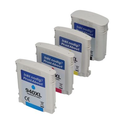 Druckerpatrone kompatibel mit HP 940XL (C4906AE) - 4-farbig - Hohe Kapazität - Multipack