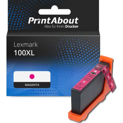 Druckerpatrone kompatibel mit Lexmark 100XL (14N1070E) - Magenta - Hohe Kapazität