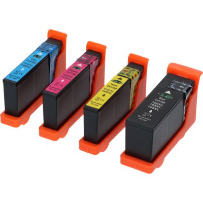 Druckerpatrone kompatibel mit Lexmark 100XL (14N1068E) - 4-farbig - Hohe Kapazität - Multipack