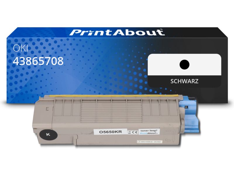 PrintAbout Toner 43865708 Schwarz für OKI