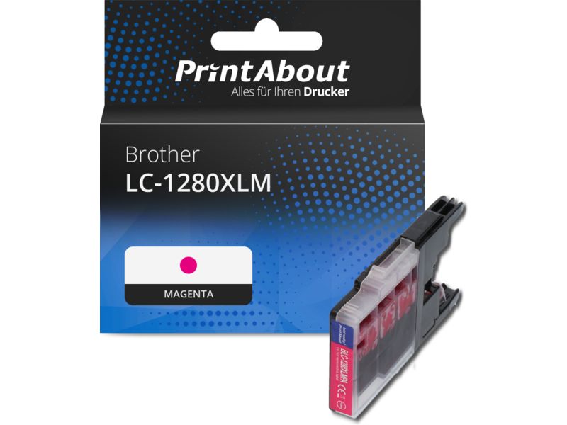 PrintAbout Druckerpatrone kompatibel mit Brother LC-1280XLM - Magenta - Hohe Kapazität Image