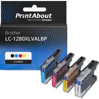 Druckerpatrone kompatibel mit Brother LC-1280XLVALBP - 4-farbig - Hohe Kapazität - Multipack