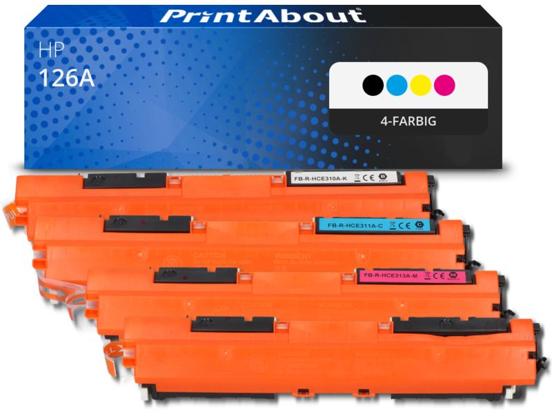 PrintAbout Toner 126A (CE310A) 4-farbig Multipack für HP
