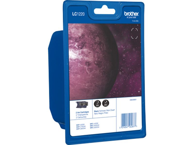 Brother LC-1220BKBP2 Druckerpatrone - 2x Schwarz - Multipack