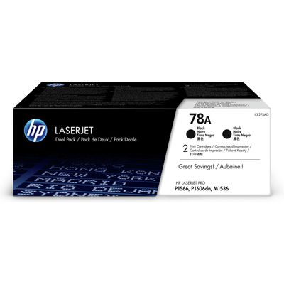 HP 78A (CE278AD) Toner - 2x Schwarz - Multipack
