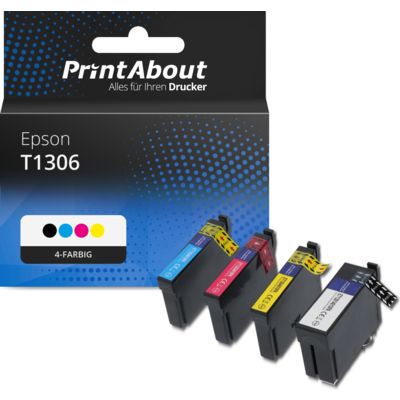 Druckerpatrone kompatibel mit Epson T1306 - 4-farbig - Hohe Kapazität - Multipack