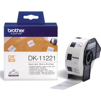 Brother DK-11221 - (23 mm x 23 mm) - Schwarz auf weiß - Etikett
