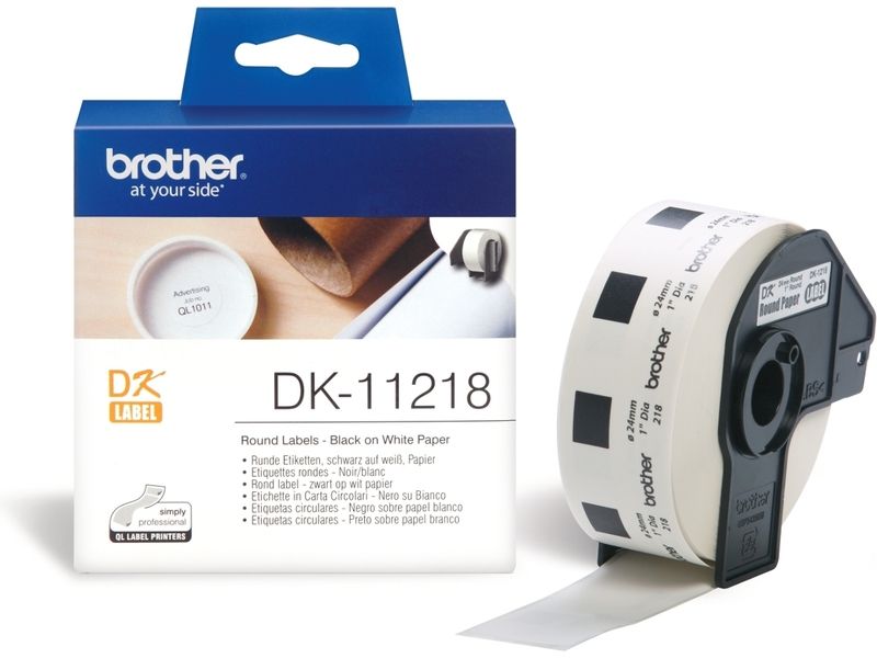 Brother DK-11218 - (24 mm x 24 mm) - Schwarz auf weiß - Etikett