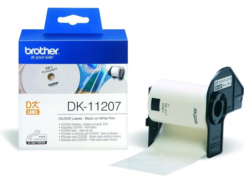 Brother DK-11207 - (58 mm x 58 mm) - Schwarz auf weiß - Etikett