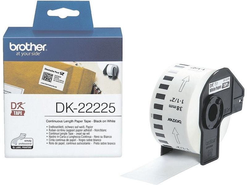 Brother DK-22225 - (38 mm) - Schwarz auf weiß - Etikett Image
