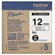 Brother HGe-231v5 - (12 mm) - Schwarz auf weiß - Tape