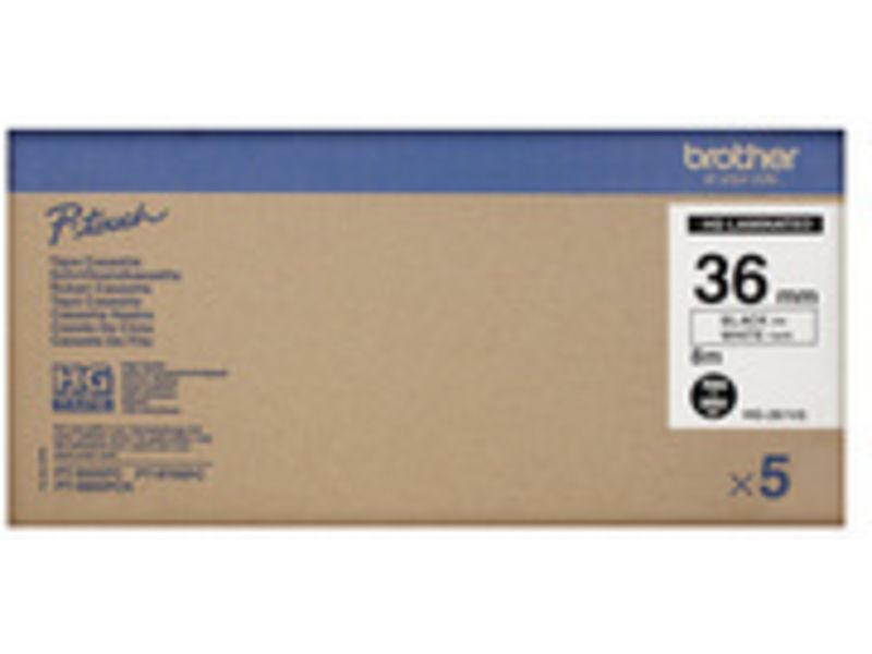 Brother HGe-261v5 - (36 mm) - Schwarz auf weiß - Tape Image