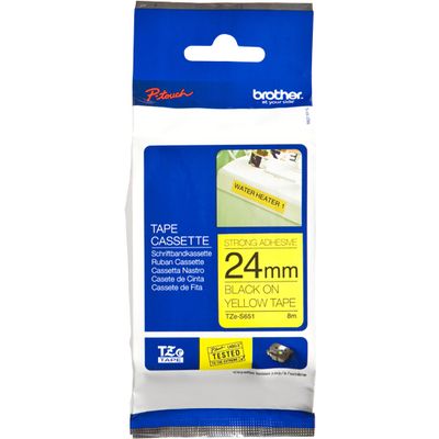 Brother TZe-S651 - (24 mm x 24 mm) - Schwarz auf gelb - Tape