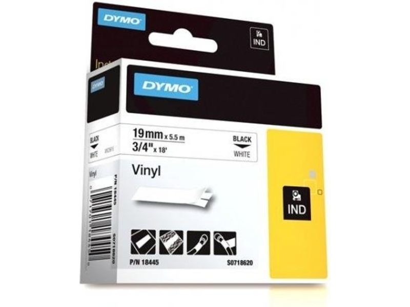 Dymo 18445 (S0718620) - (19 mm) - Schwarz auf weiß - Tape