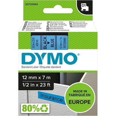 Dymo 45016 (S0720560) - (12 mm) - Schwarz auf blau - Tape