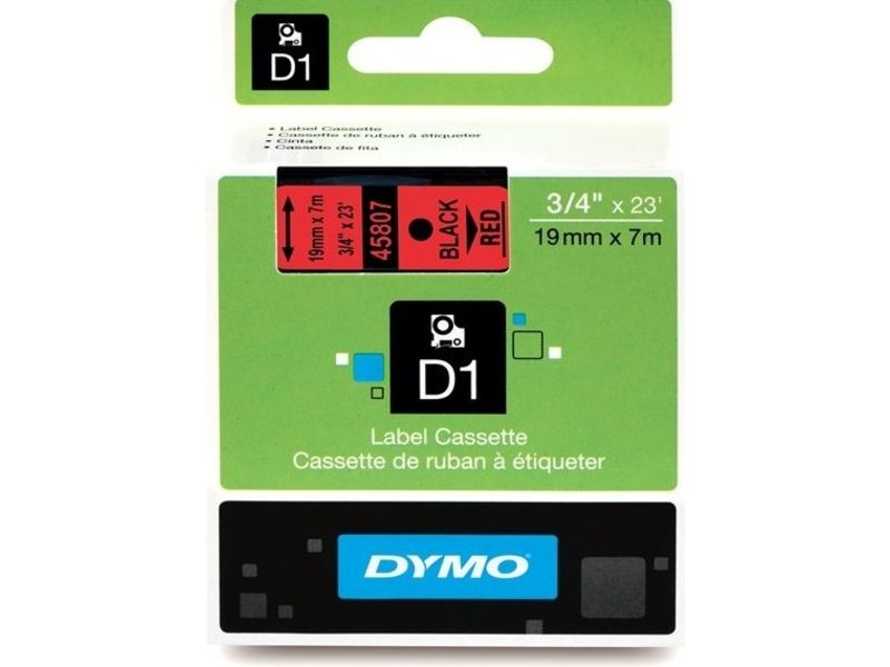Dymo 45807 (S0720870) - (19 mm) - Schwarz auf rot - Tape