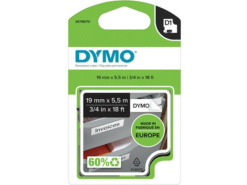 Dymo 16960 (S0718070) - (19 mm) - Schwarz auf weiß - Tape