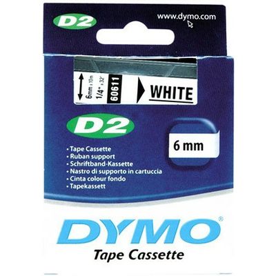 Dymo 60611 (S0721030) - (6 mm) - Schwarz auf weiß - Tape