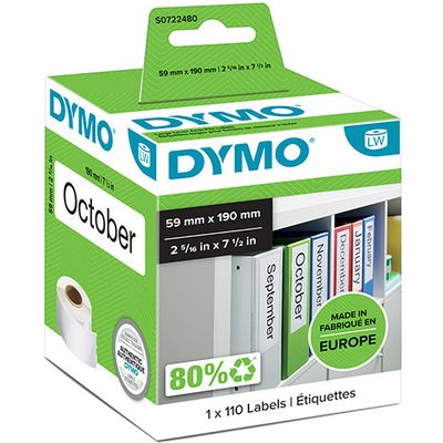 Dymo 99019 (S0722480) - (59 mm x 190 mm) - Schwarz auf weiß - Etikett