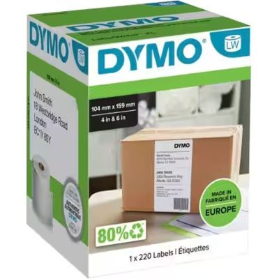 Dymo S0904980 - (104 mm x 159 mm) - Schwarz auf weiß - Etikett