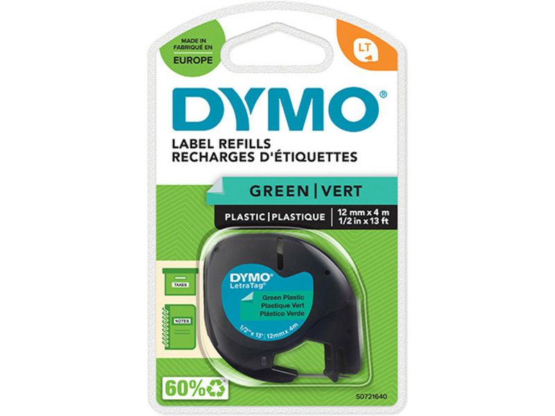 Dymo 91204 (S0721640) - (12 mm) - Schwarz auf grün - Tape