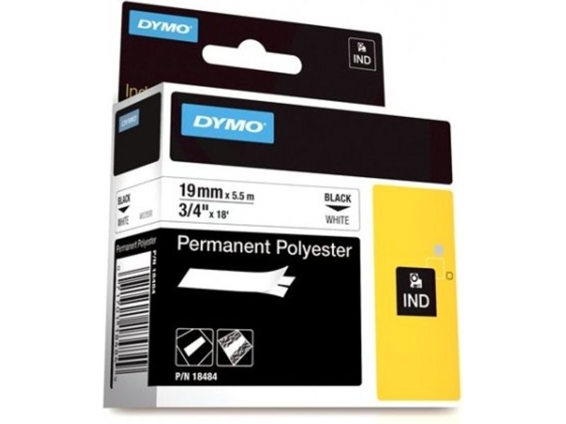 Dymo 18484 (S0718220) - (19 mm) - Schwarz auf weiß - Tape