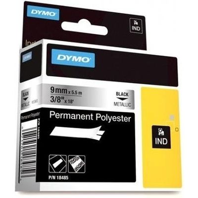Dymo 18485 (S0718170) - (9 mm) - Schwarz auf metallisch - Tape