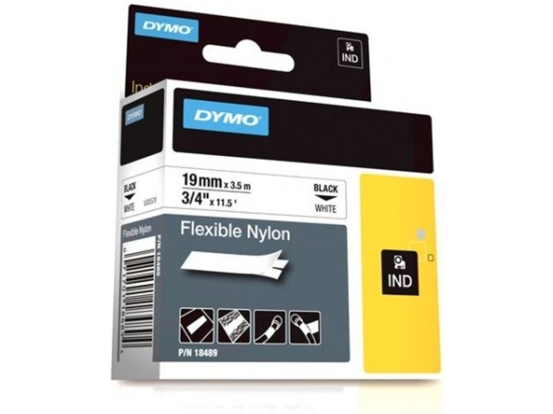 Dymo 18489 (S0718120) - (19 mm) - Schwarz auf weiß - Tape