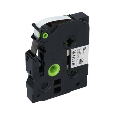 Schriftband kompatibel mit Brother TZe-221 - (9 mm) - Schwarz auf weiß