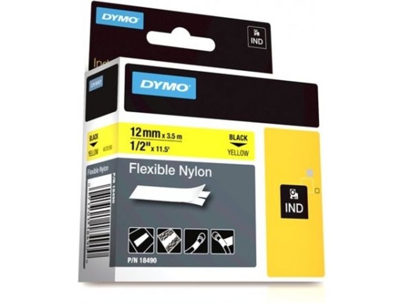 Dymo 18490 (S0718080) - (12 mm) - Schwarz auf gelb - Tape